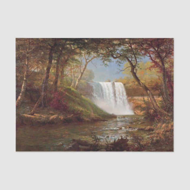 Papel De Seda Bierstadt Minnehaha Falls Painting (Frente )