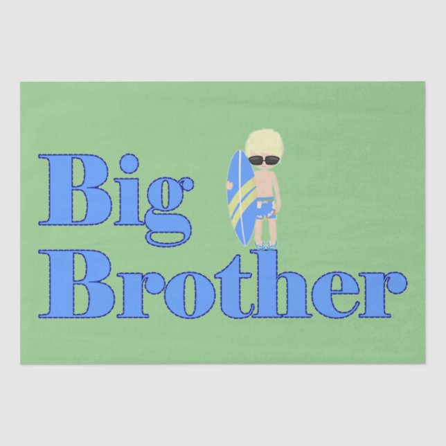 Papel De Seda Big Brother Surfer Boy Sibling (Frente )