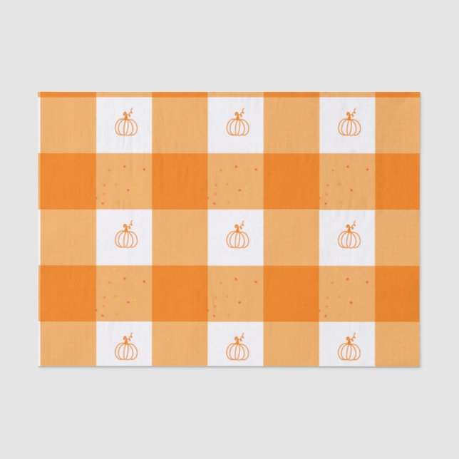 Papel De Seda Bilhetes de agradecimento de festa de abóbora com  (Frente )