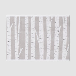 Papel De Seda Birch Tree Rustic Woodland