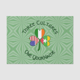 Papel De Seda Birmânia Myanmar irlandesa EUA Shamrock Flag Perso