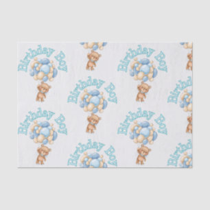Papel De Seda Birthday Boy Bear
