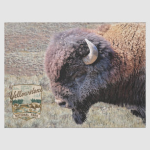 Papel De Seda Bisão de Yellowstone com Logotipo do Parque