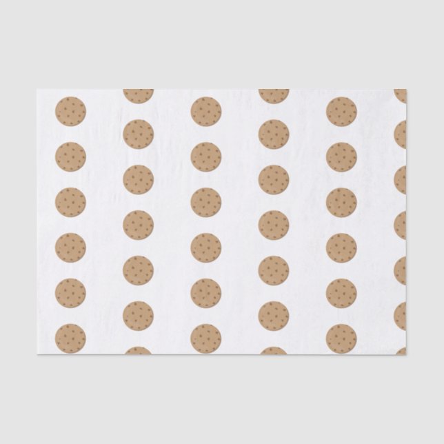 Papel De Seda Biscoitos com Gotinhas de Chocolate Ilustração Fof (Frente )