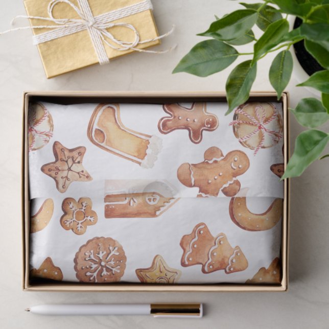 Papel De Seda Biscoitos de Natal (Presente)