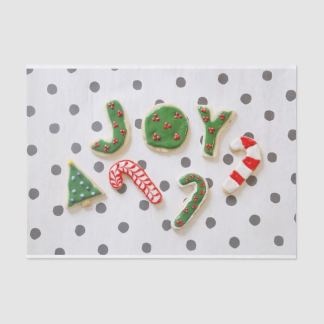 Papel De Seda Biscoitos de Natal alegres (Frente )