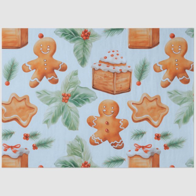 Papel De Seda Biscoitos de Natal Bolos Gingerpão Homens Natal (Frente )
