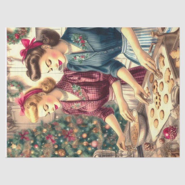 Papel De Seda Biscoitos de Natal para Senhoras da Panificação Vi (Frente )
