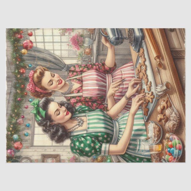 Papel De Seda Biscoitos de Natal Receitas Antigas de Panificação (Frente )