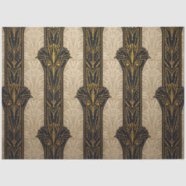 Papel De Seda Black and Gold Pattern Decoupage 