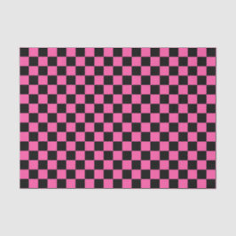 Papel De Seda Black and pink checkerboard pattern