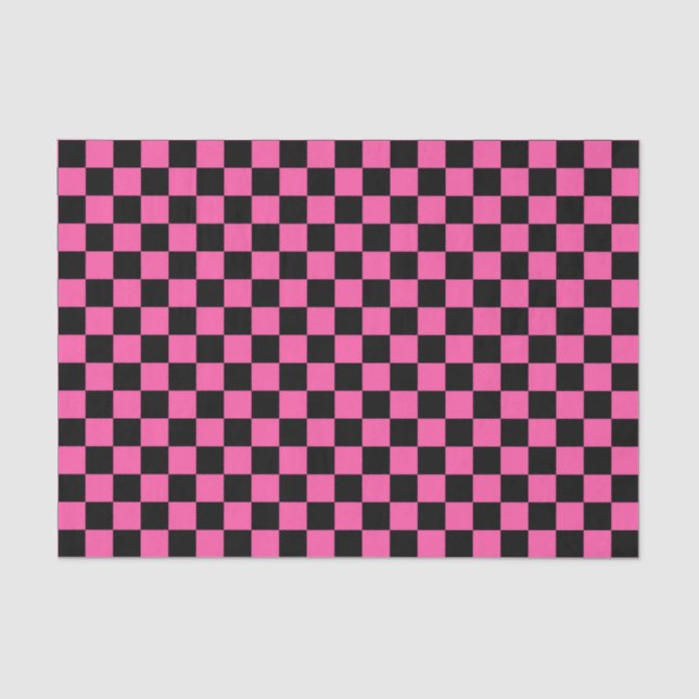 Papel De Seda Black and pink checkerboard pattern (Frente )