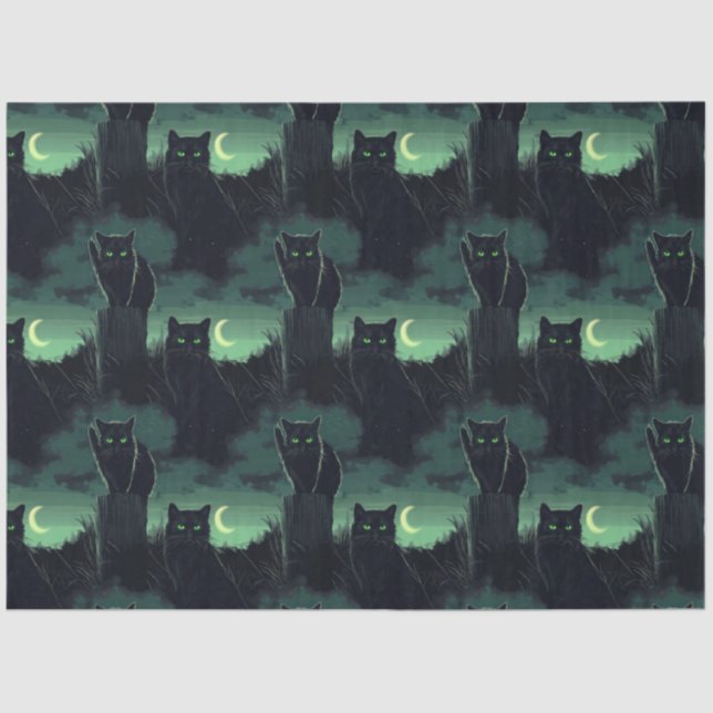 Papel De Seda Black Cat Halloween (Frente )