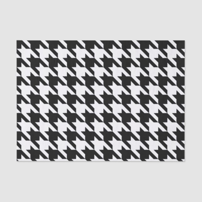 Papel De Seda Black Elegant Houndstooth (Frente )