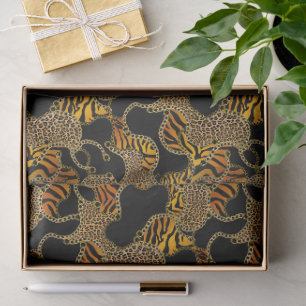 Papel De Seda Black Gold Baroque Glam Aniversário Adulto