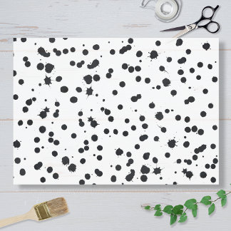Papel De Seda Black Ink Splatter