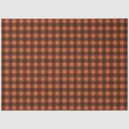 Papel De Seda Black & Orange Checkered Tissue Paper