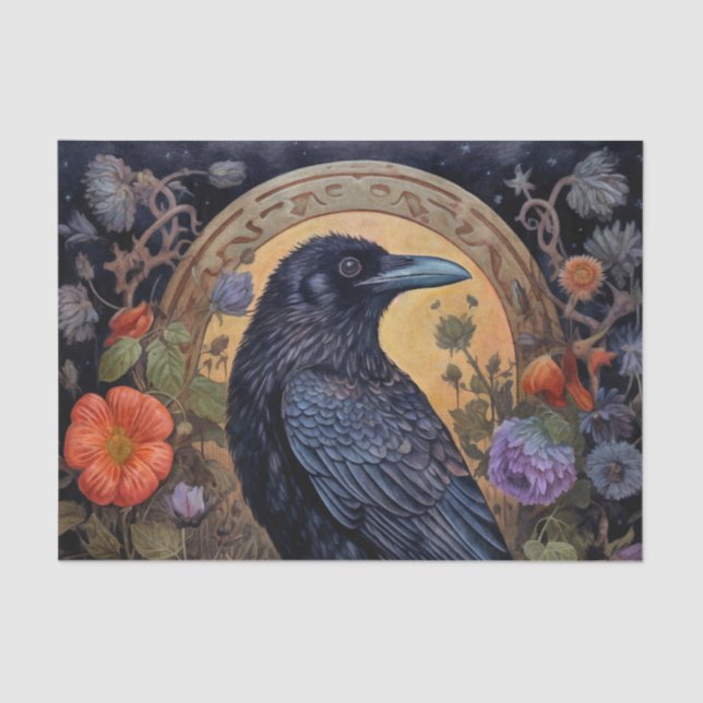 Papel De Seda Black Raven Dark Gothic (Frente )