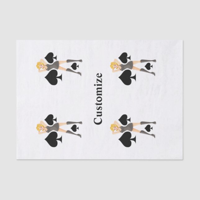 Papel De Seda Black Spades Blonar Queen (Frente )