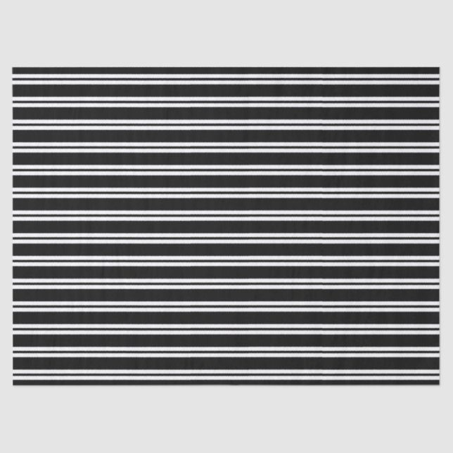 Papel De Seda Black Striped (Frente )