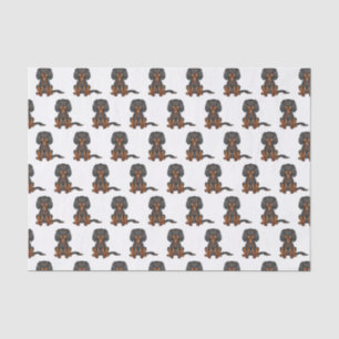 Papel De Seda Black & Tan Cavalier King Charles Spaniel Pattern