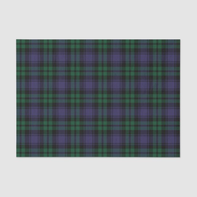 Papel De Seda Black Watch Tartan, Xadrez (Frente )