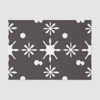 Papel De Seda Black White Modern Daisy Pattern