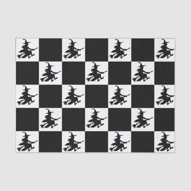 Papel De Seda Black Witches Checkered (Frente )