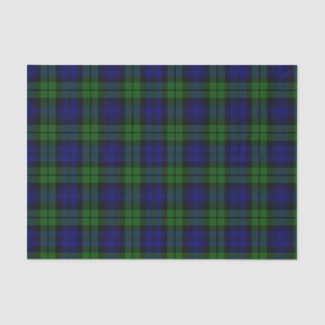Papel De Seda Blackwatch Tartan Campbell Clan (Frente )