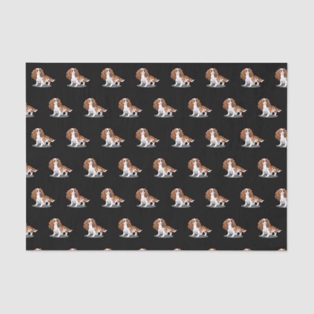 Papel De Seda Blenheim Cavalier King Charles Spaniel Cartoon Dog (Frente )