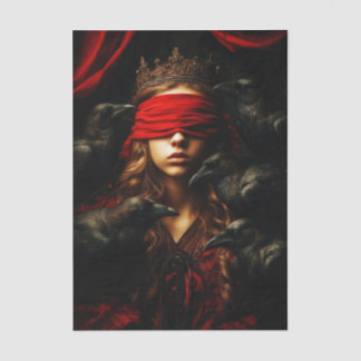 Papel De Seda Blindfolded Gothic Queen of Ravens FC5L Decoupage