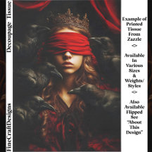 Blindfolded Gothic Queen of Ravens FC5R Decoupage