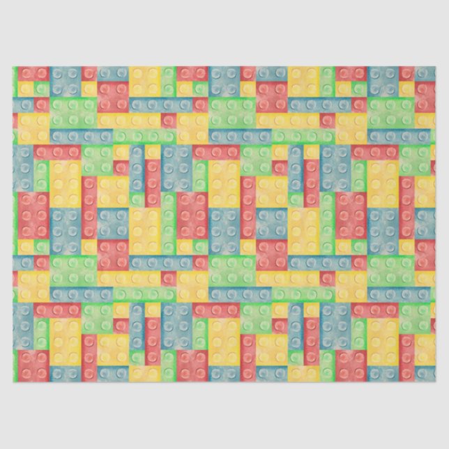 Papel De Seda Blocos de Construção de Aquarela Colorida (Frente )