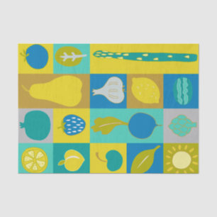 Papel De Seda Blocos de vegetais I
