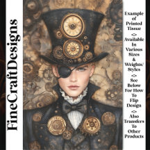 Bloqueio Punk Steampunk Man Na Decoupage Do Alto H