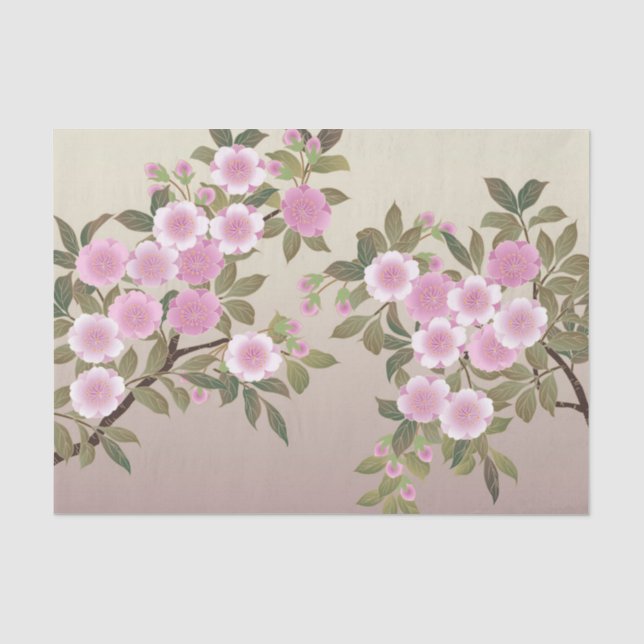 Papel De Seda Blossomas de Cereja Japoneses (Frente )