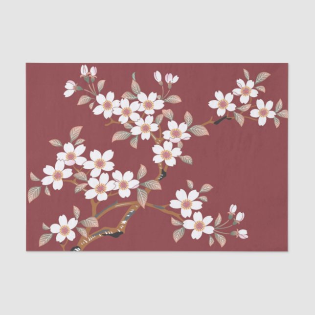 Papel De Seda Blossomas de Cereja Japoneses (Frente )