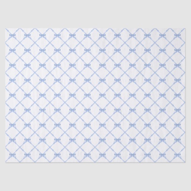 Papel De Seda Blue Bamboo Trellis com Arcos (Frente )
