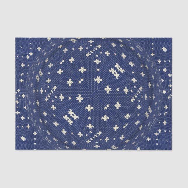 Papel De Seda Blue Bandana Nordic (Frente )