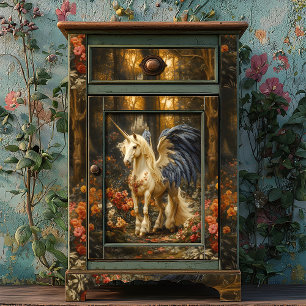 Papel De Seda Blue Fantasy Unicorn Desoupage
