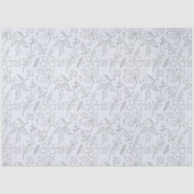 Papel De Seda Blue Floral Series Design 12 (Frente )