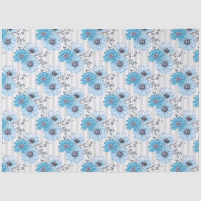 Papel De Seda Blue Floral Series Design 6 (Frente )