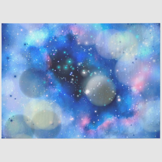 Papel De Seda Blue Galaxy Series Design 1 (Frente )