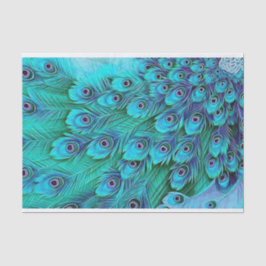 Papel De Seda Blue Green Peacock Tissue Paper