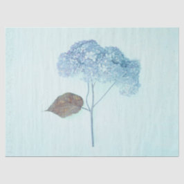 Papel De Seda Blue Hydrangea Vintage Floral Antique Russo
