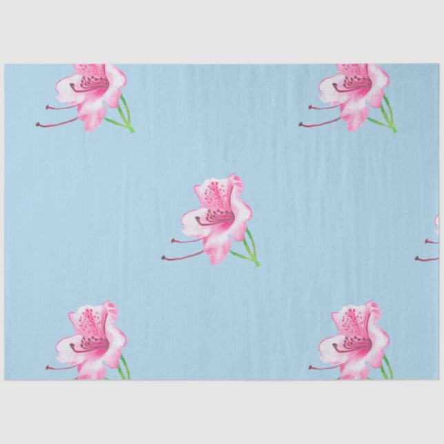 Papel De Seda Blue mug with pink Lilly's  (Frente )