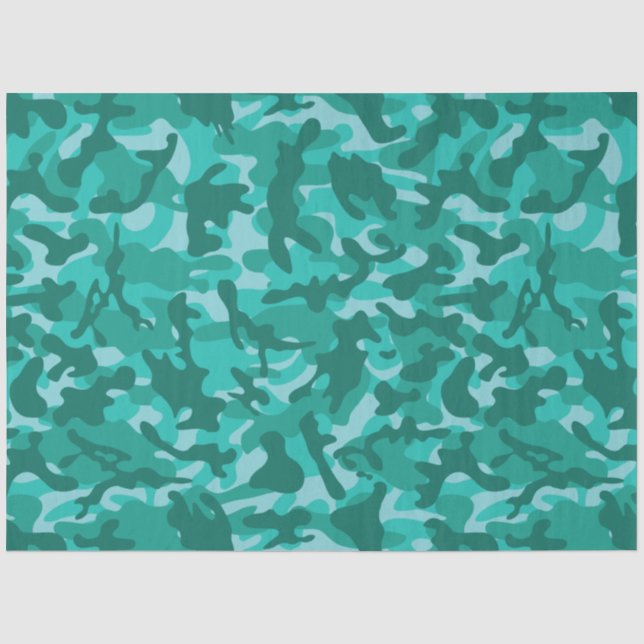 Papel De Seda Blue Persian Camouflage Tissue Paper (Frente )
