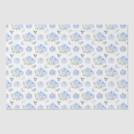 Papel De Seda Blue Pumpkins Floral