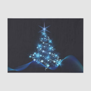 Papel De Seda Blue Shine of Stars no Natal Dark