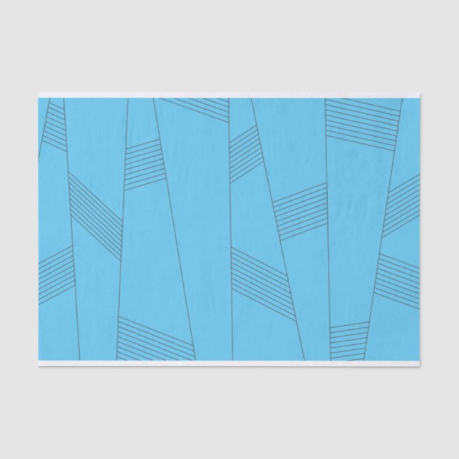 Papel De Seda Blue, simple, elegant, abstract line pattern (Frente )